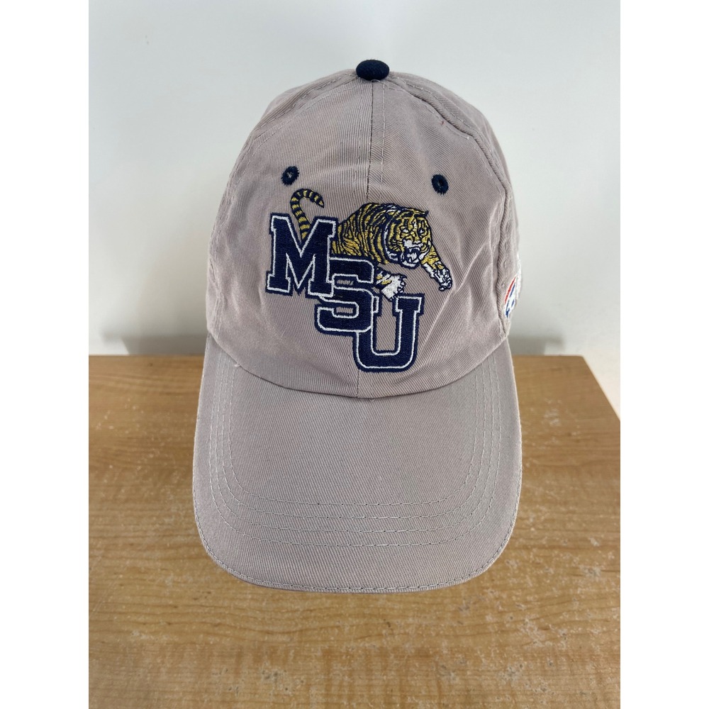 Memphis State MSU Tigers Hat Gray Cotton Strapback Baseball Cap First Tennessee
